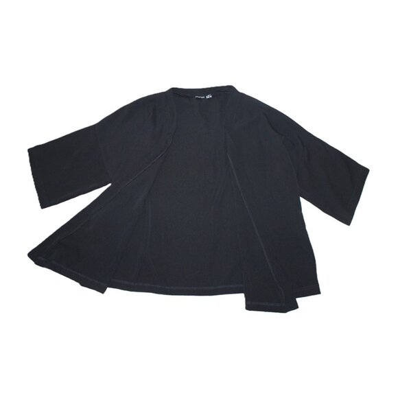 BOOHOO Plus Woven Open Kimono in Black - Size 16 - Picture 9 of 10